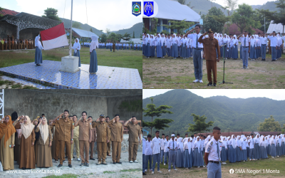 SMAN 1 MONTA MELAKSANAKAN KEGIATAN UAPACARA HARI PERTAMA DI TAHUN 2026