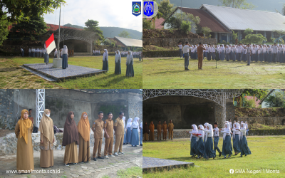 PELAKSANAAN UPACARA BENDERA SMAN 1 MONTA