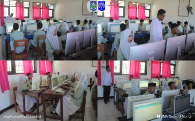 HARI KE-3 UJIAN SEKOLAH BERBASIS KOMPUTER SMAN 1 MONTA