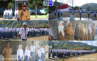 UPACARA BENDERA SMAN 1 MONTA